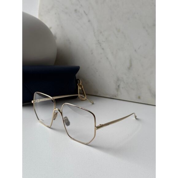 NEW Loewe LW50079U Oversized Metal Eyeglasses Frames Gold main image 5